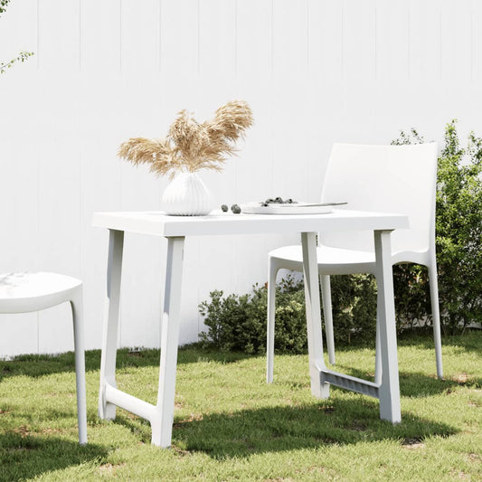 Campingbord Hvid 79x56x64 cm PP Trælook