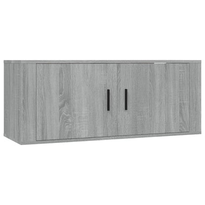 TV-Wandschränke 3 Stk. Grau Sonoma 100x34,5x40 cm