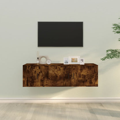 2-tlg. TV-Schrank-Set Räuchereiche Holzwerkstoff