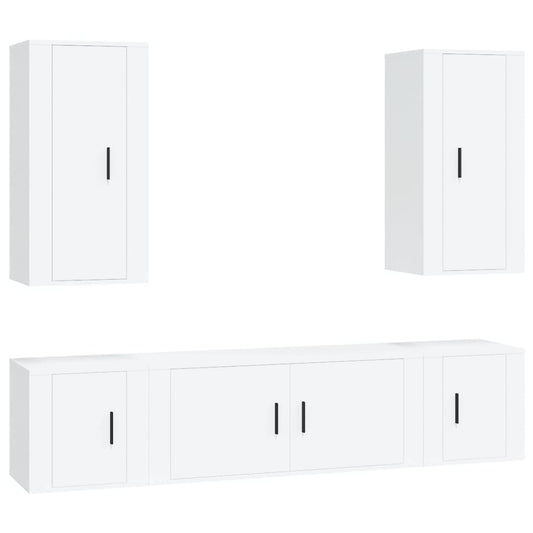 5-tlg. TV-Schrank-Set Weiß Holzwerkstoff