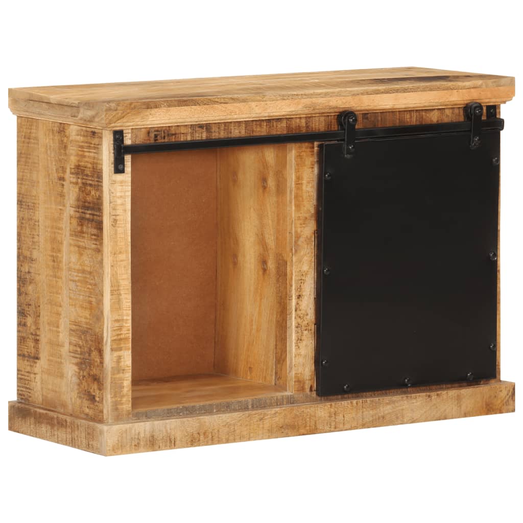 Sideboard 80x30x55 cm Massives Raues Mangoholz