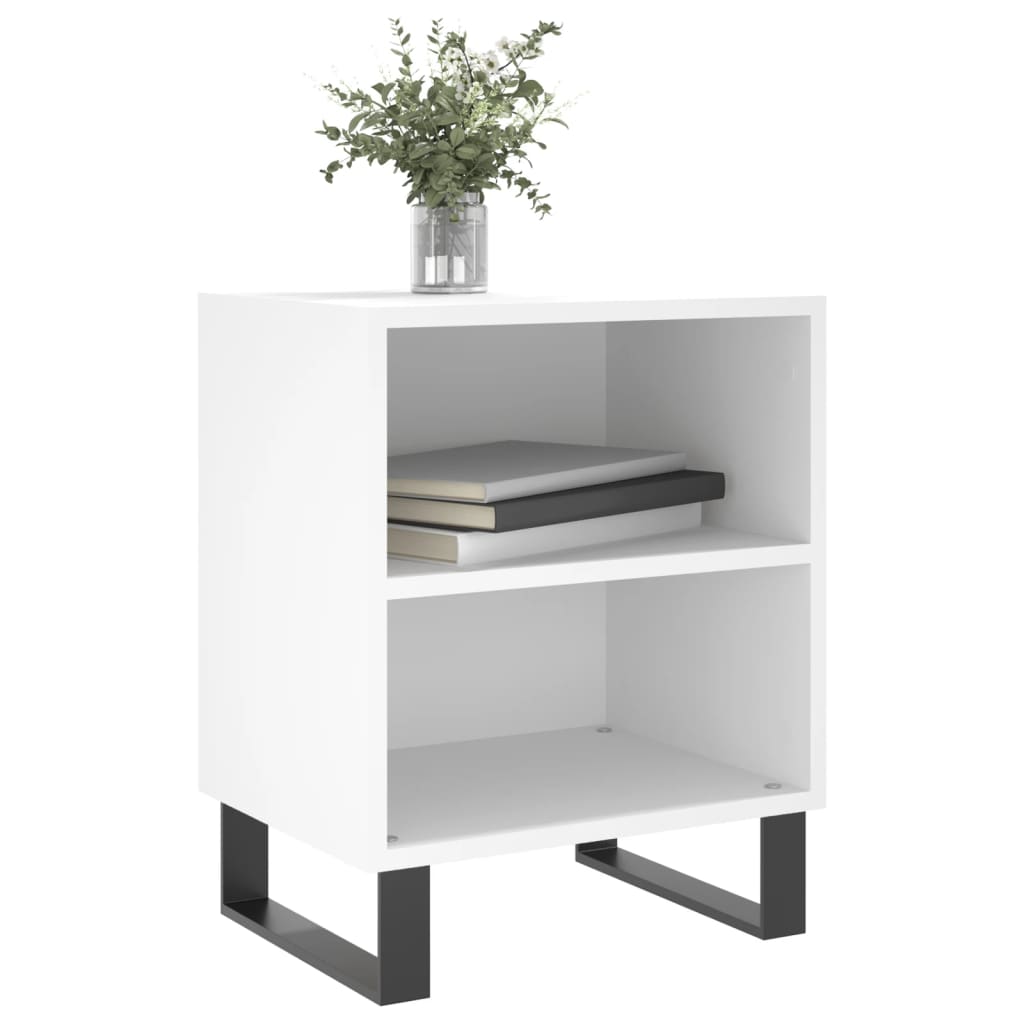 Nachttisch Weiß 40x30x50 cm Holzwerkstoff