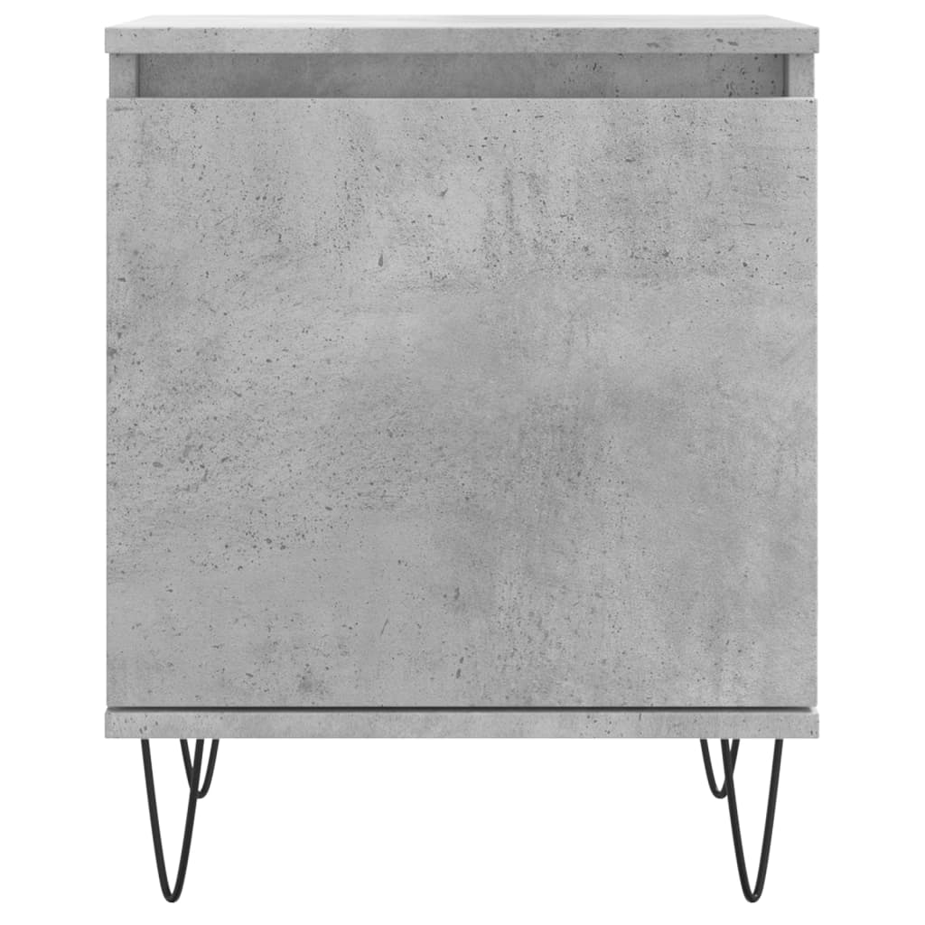 Nachttische 2 Stk. Betongrau 40x30x50 cm Holzwerkstoff