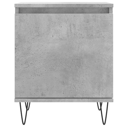 Nachttische 2 Stk. Betongrau 40x30x50 cm Holzwerkstoff