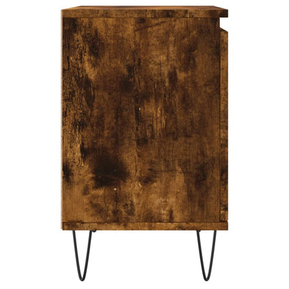 Nachttische 2 Stk. Räuchereiche 40x30x50 cm Holzwerkstoff