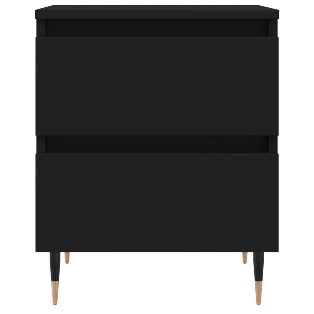 Nachttische 2 Stk. Schwarz 40x35x50 cm Holzwerkstoff