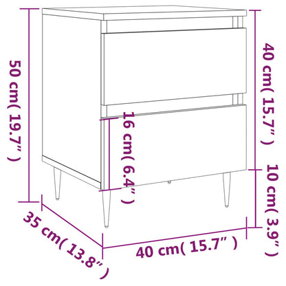 Nachttisch Betongrau 40x35x50 cm Holzwerkstoff