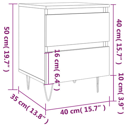 Nachttisch Betongrau 40x35x50 cm Holzwerkstoff