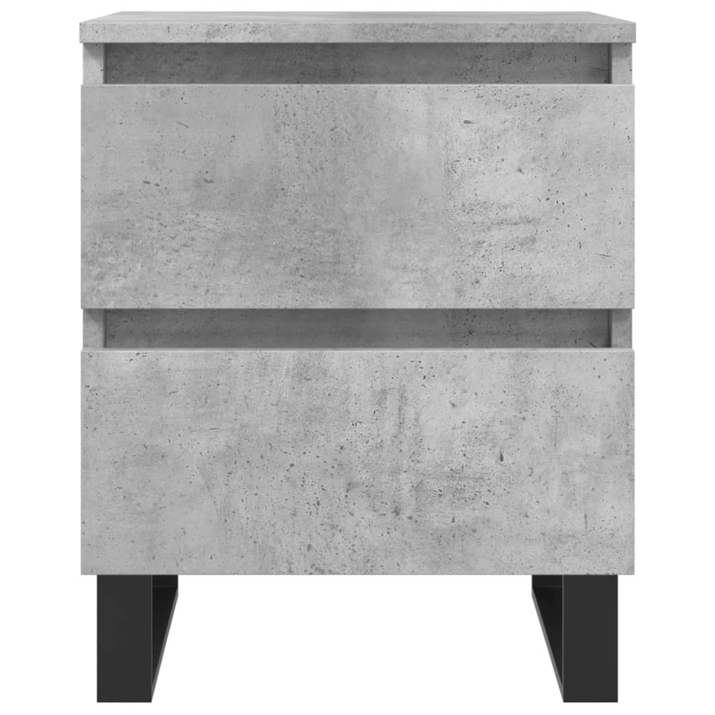 Nachttische 2 Stk. Betongrau 40x35x50 cm Holzwerkstoff
