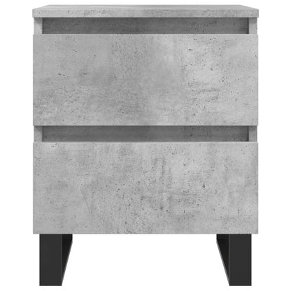 Nachttische 2 Stk. Betongrau 40x35x50 cm Holzwerkstoff