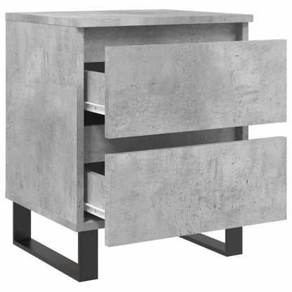 Nachttische 2 Stk. Betongrau 40x35x50 cm Holzwerkstoff