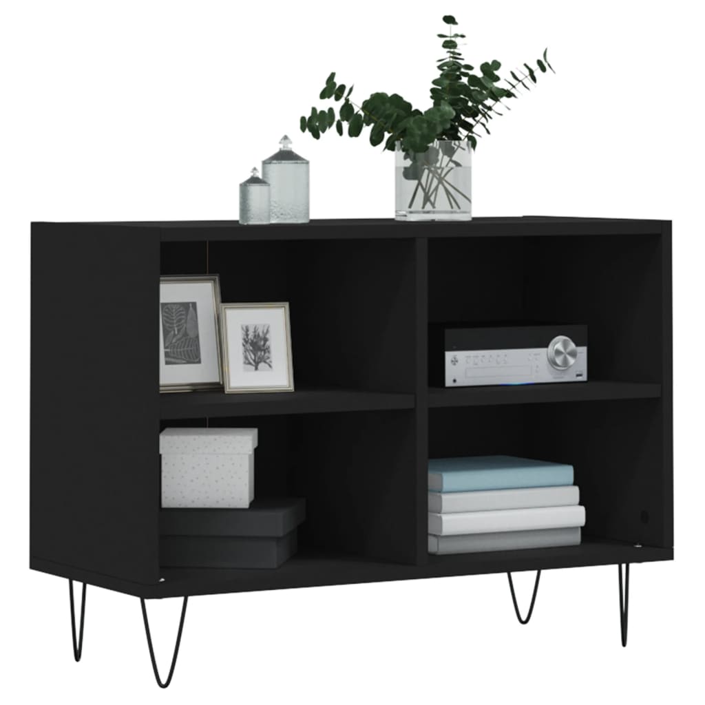 TV-skab Sort 69,5x30x50 cm Træ Materiale