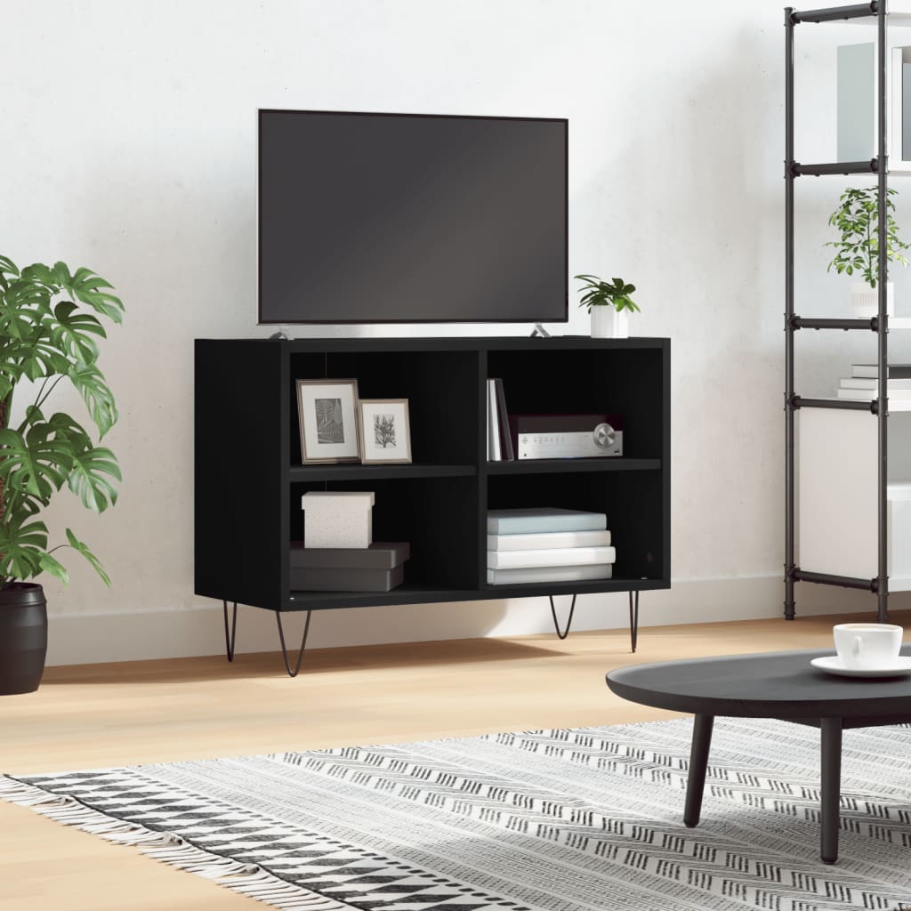 TV-skab Sort 69,5x30x50 cm Træ Materiale