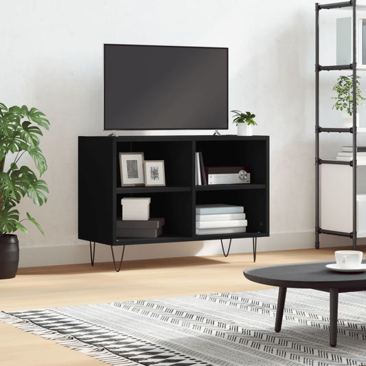 TV-skab Sort 69,5x30x50 cm Træ Materiale