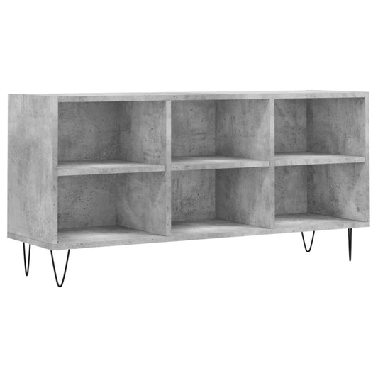 TV-Schrank Betongrau 103,5x30x50 cm Holzwerkstoff