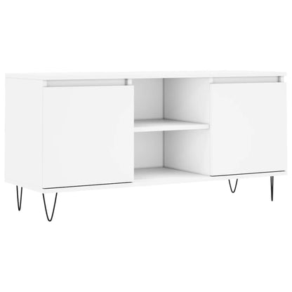 TV-skab Hvid 104x35x50 cm Træ Materiale