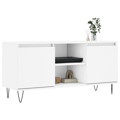 TV-skab Hvid 104x35x50 cm Træ Materiale