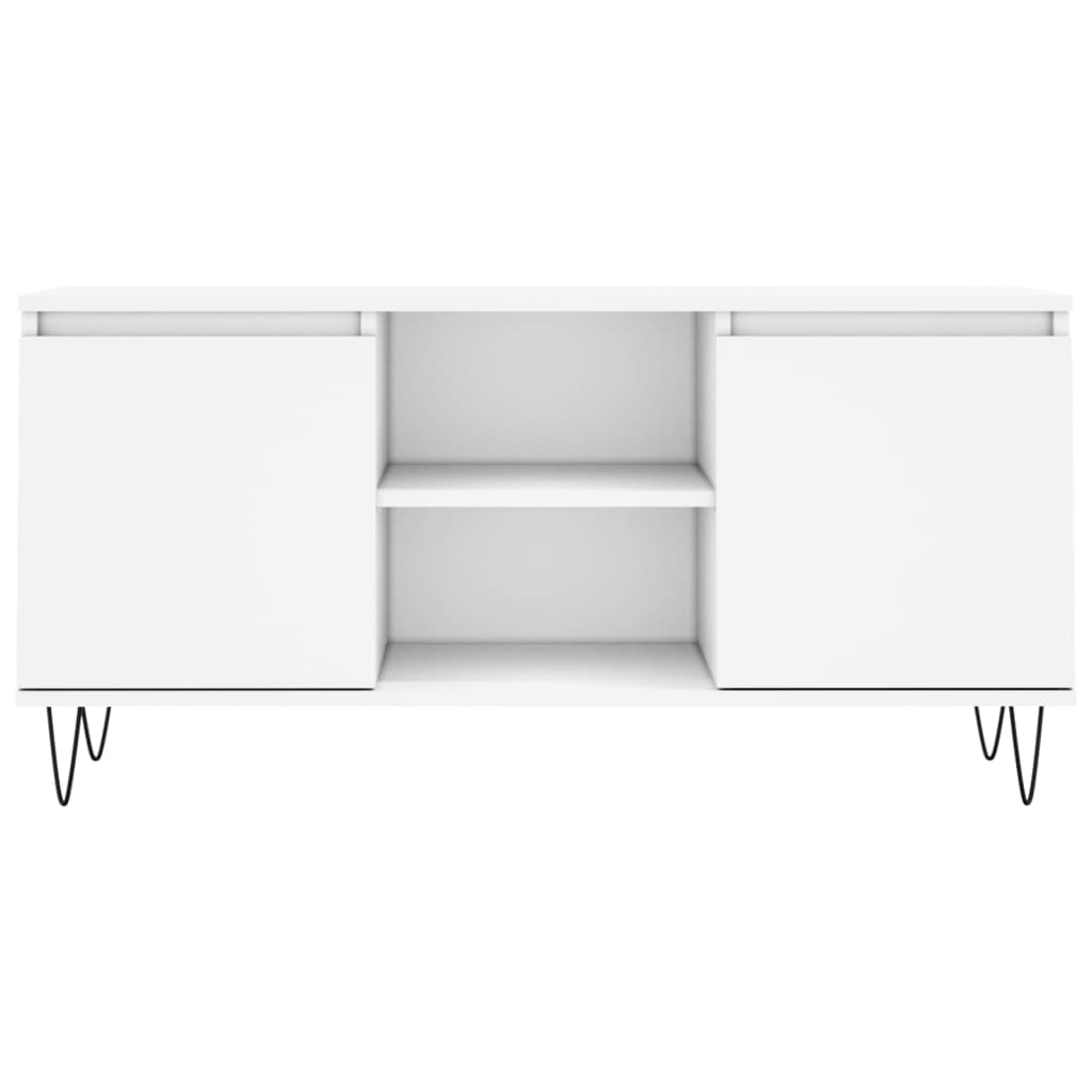 TV-skab Hvid 104x35x50 cm Træ Materiale