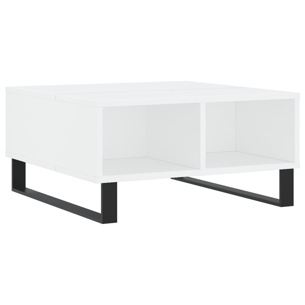 Sofabord Hvid 60x60x30 cm Træ Materiale