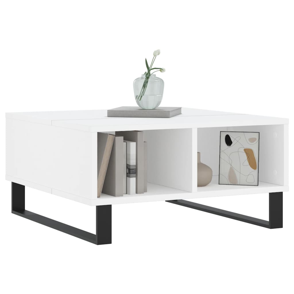 Sofabord Hvid 60x60x30 cm Træ Materiale