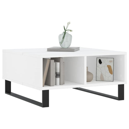 Sofabord Hvid 60x60x30 cm Træ Materiale