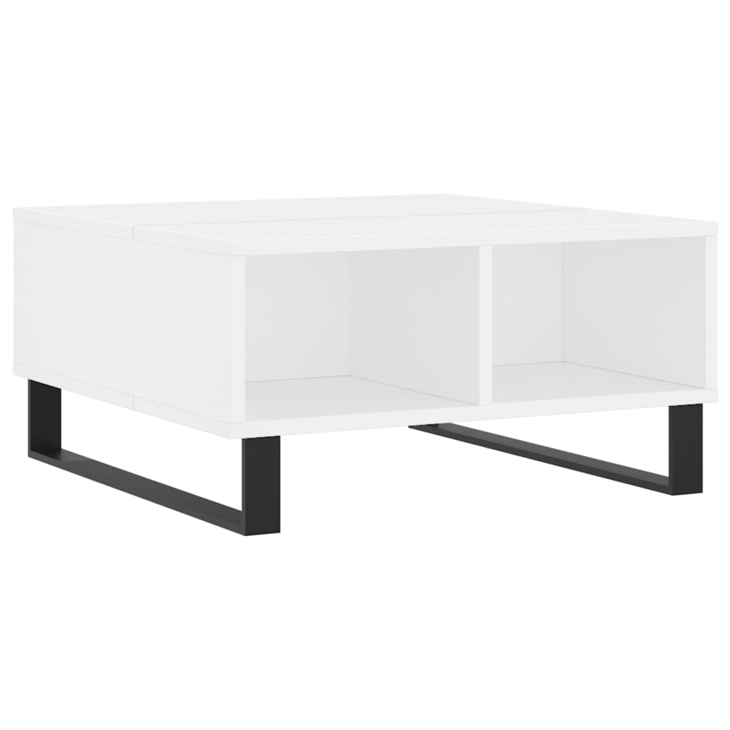 Sofabord Hvid 60x60x30 cm Træ Materiale