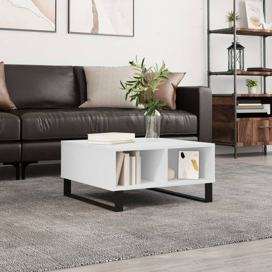 Sofabord Hvid 60x60x30 cm Træ Materiale