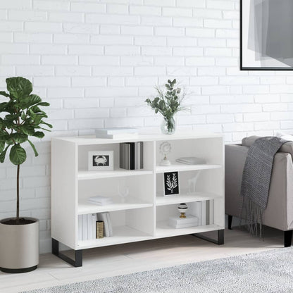 Sideboard Hochglanz-Weiß 103,5x35x70 cm Holzwerkstoff
