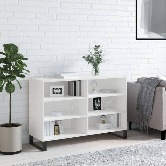 Sideboard Hochglanz-Weiß 103,5x35x70 cm Holzwerkstoff