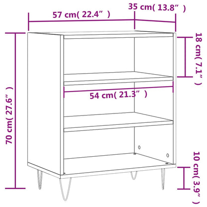 Sideboard Betongrau 57x35x70 cm Holzwerkstoff