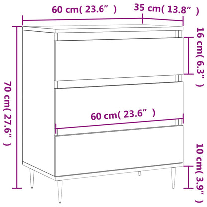 Sideboard Grau Sonoma 60x35x70 cm Holzwerkstoff