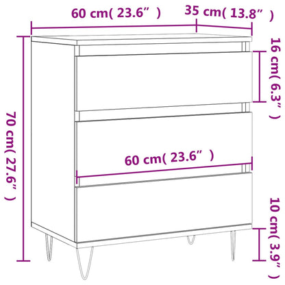 Sideboard Grau Sonoma 60x35x70 cm Holzwerkstoff