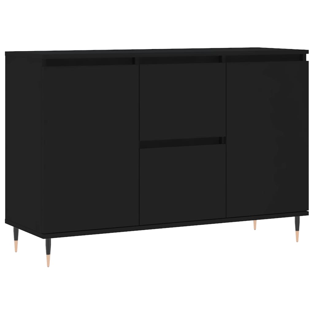Skænk Sort 104x35x70 cm Træ Materiale