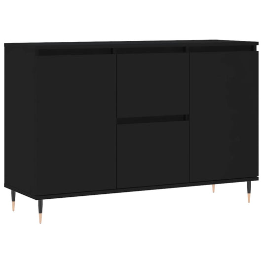 Skænk Sort 104x35x70 cm Træ Materiale