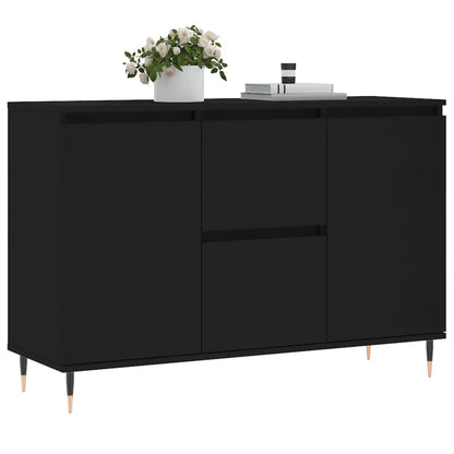 Skænk Sort 104x35x70 cm Træ Materiale