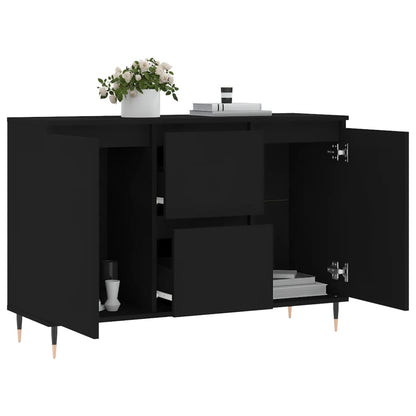 Skænk Sort 104x35x70 cm Træ Materiale