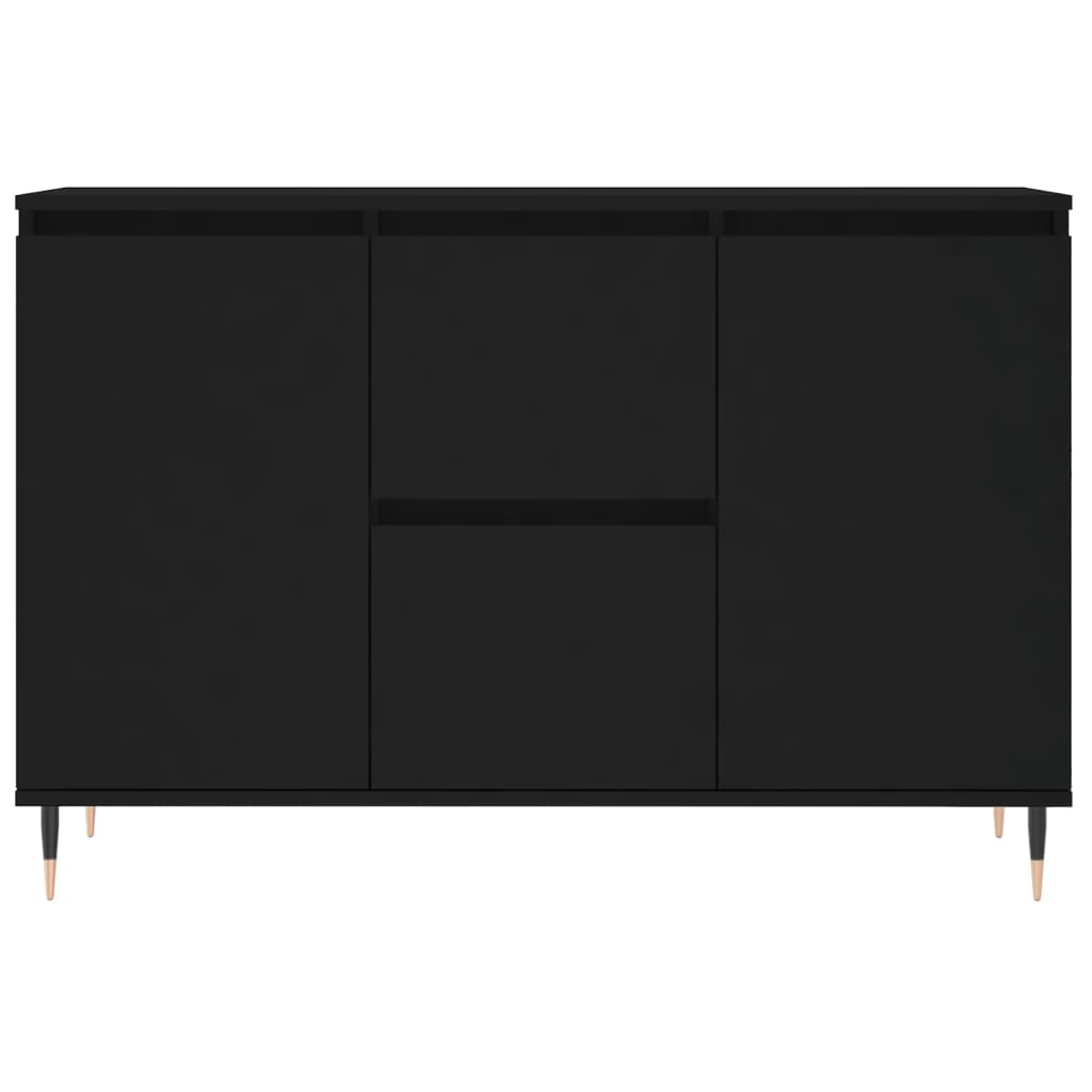 Skænk Sort 104x35x70 cm Træ Materiale