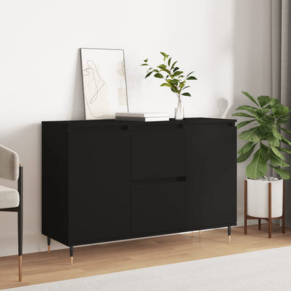 Skænk Sort 104x35x70 cm Træ Materiale