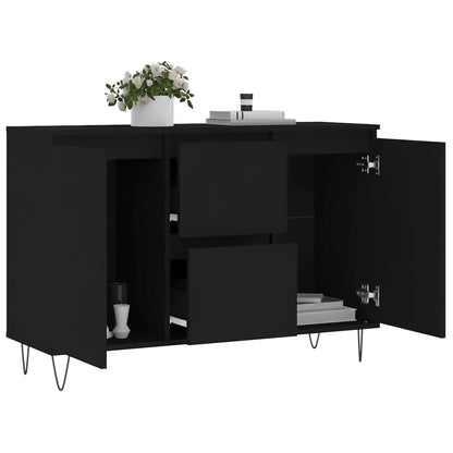 Sideboard Schwarz 101,5x35x70 cm Holzwerkstoff