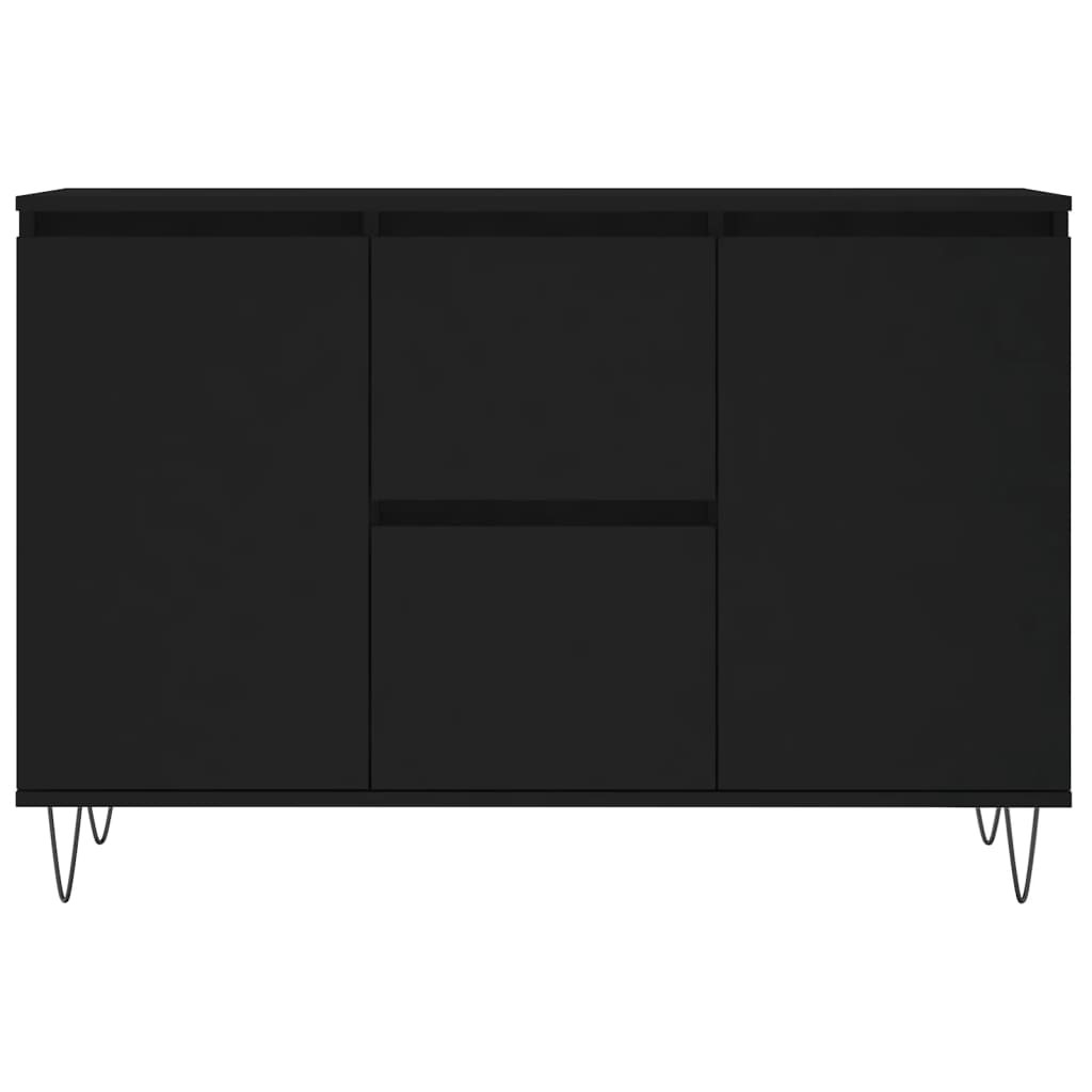 Sideboard Schwarz 101,5x35x70 cm Holzwerkstoff