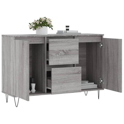 Sideboard Grau Sonoma 101,5x35x70 cm Holzwerkstoff