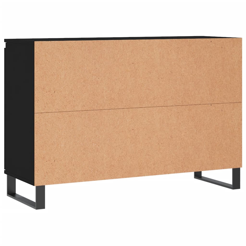 Sideboard Schwarz 101,5x35x70 cm Holzwerkstoff