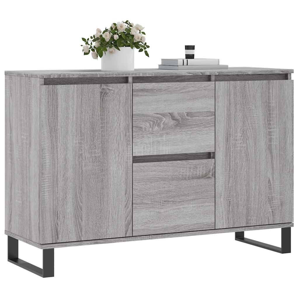 Sideboard Grau Sonoma 101,5x35x70 cm Holzwerkstoff