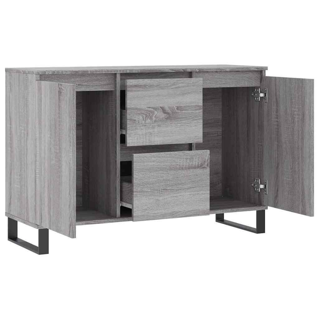 Sideboard Grau Sonoma 101,5x35x70 cm Holzwerkstoff