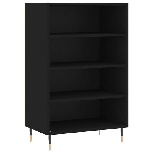 Highboard Sort 57x35x90 cm Træmateriale