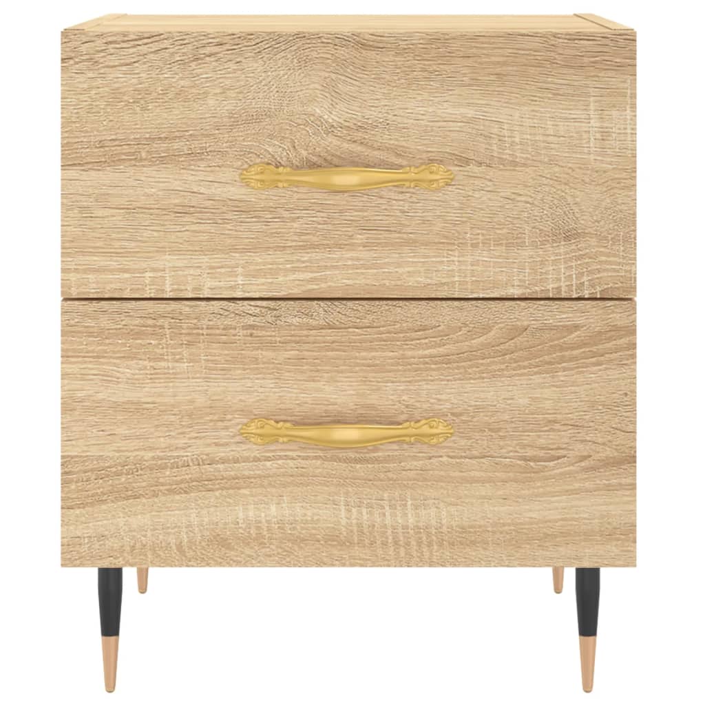 Nachttische 2 Stk. Sonoma-Eiche 40x35x47,5 cm Holzwerkstoff