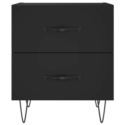 Nachttische 2 Stk. Schwarz 40x35x47,5 cm Holzwerkstoff