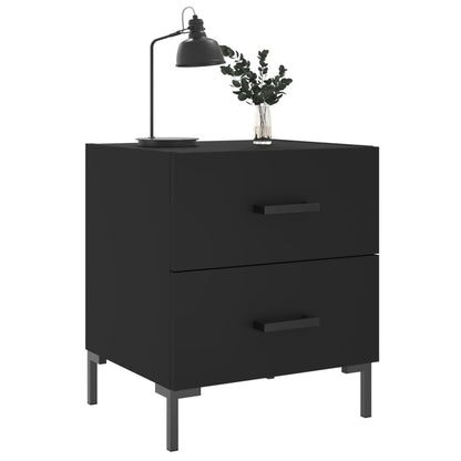 Sengeborde 2 stk Sort 40x35x47,5 cm træmateriale