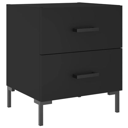 Sengeborde 2 stk Sort 40x35x47,5 cm træmateriale