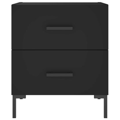 Sengeborde 2 stk Sort 40x35x47,5 cm træmateriale